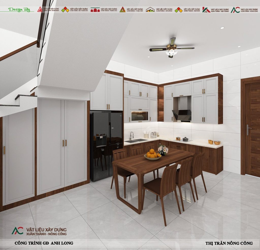 Phối cảnh Thiết kế 3D khi khách sử dụng Gạch ốp lát 60x120 ARMANI 21.B.612.6852