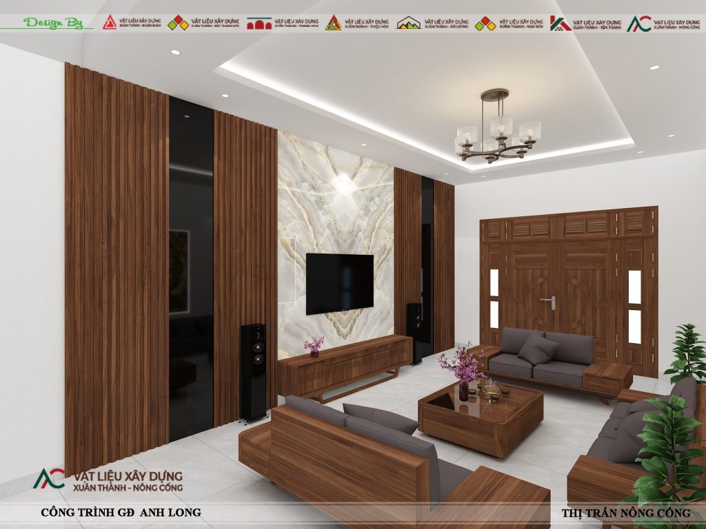 Phối cảnh Thiết kế 3D khi khách sử dụng Gạch ốp lát 60x120 ARMANI 21.B.612.6852